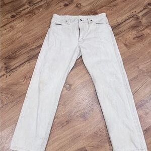 Wrangler Slim Straight Jeans in Light Beige/Cream